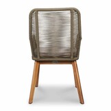 Cork/Padua dining tuinset | 4 personen | hardhout + touw | 130cm