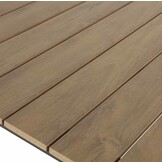 Arezzo/Portofino zwart dining tuinset | 6 personen | polwood + touw | 200cm