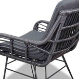 Helsinki Grey/Carlos Charcoal dining tuinset | 6 personen | polywood + wicker | 210cm
