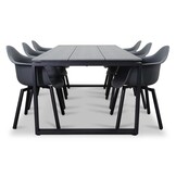 Helsinki Grey/Montreux dining tuinset | 6 personen | polywood + kunststof | 210cm