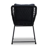 Helsinki Grey/Portofino zwart dining tuinset | 6 personen | polywood + touw | 210cm