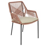 Helsinki Grey/Seville terra dining tuinset | 6 personen | polywood + touw | 210cm