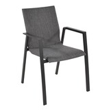 Oslo Grey/Fardau negro dining tuinset | 6 personen | polywood + textileen | 220cm