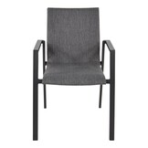 Oslo Grey/Fardau negro dining tuinset | 6 personen | polywood + textileen | 220cm