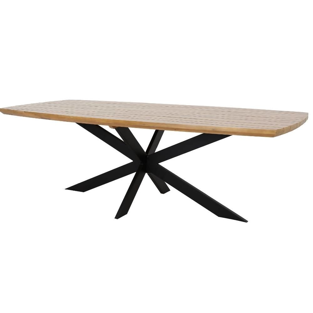 Salo/Montreux dining tuinset | 6 personen | hardhout + kunststof | 240cm