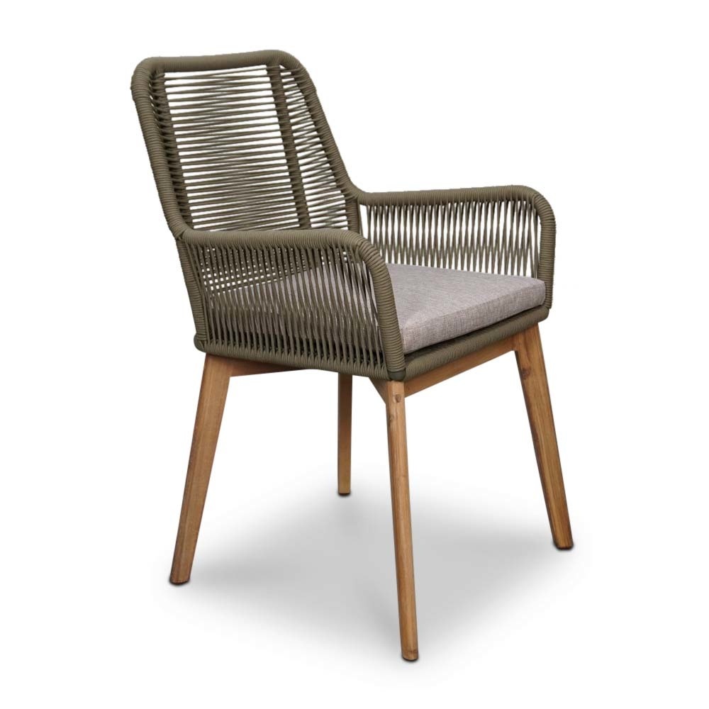 Salo/Padua dining tuinset | 6 personen | hardhout + touw | 240cm