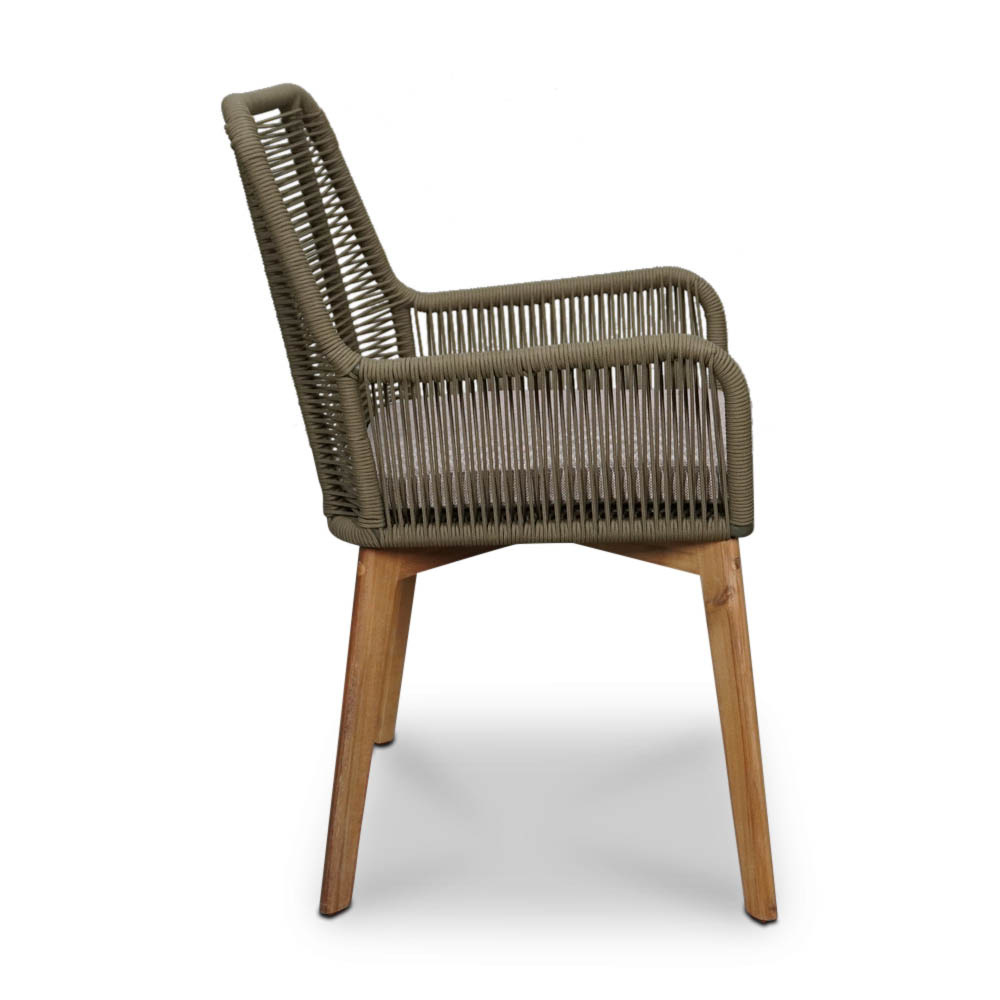 Salo/Padua dining tuinset | 6 personen | hardhout + touw | 240cm