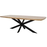 Salo/Portofino zwart dining tuinset | 6 personen | hardhout + touw | 240cm