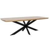 Salo/Seville hout zand dining tuinset | 6 personen | hardhout + touw | 240cm