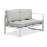 Cordoba hoek loungeset 5 personen | aluminium | wit | 4-delig - 228x228cm