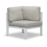 Cordoba hoek loungeset met stoel 6 personen | aluminium | wit | 5-delig - 228x228cm