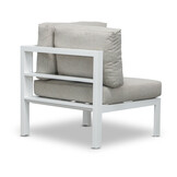 Cordoba hoek loungeset met stoel 6 personen | aluminium | wit | 5-delig - 228x228cm