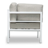 Cordoba hoek loungeset met stoel 6 personen | aluminium | wit | 5-delig - 228x228cm