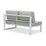 Cordoba hoek loungeset met stoel 6 personen | aluminium | wit | 5-delig - 228x228cm
