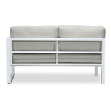 Cordoba hoek loungeset met stoel 6 personen | aluminium | wit | 5-delig - 228x228cm