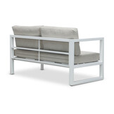 Cordoba hoek loungeset met stoel 6 personen | aluminium | wit | 5-delig - 228x228cm