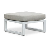 Cordoba hoek loungeset met stoel 6 personen | aluminium | wit | 5-delig - 228x228cm