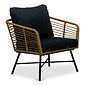 BUITEN living Flow hoek loungeset 5 personen | wicker + aluminium | Bamboo antraciet | 2-delig - 210x210cm