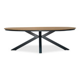 Arezzo/Seville terra dining tuinset | 6 personen | polywood + touw | 240cm ovaal