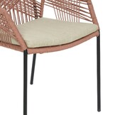 Stockholm/Seville terra dining tuinset | 6 personen | betonlook + touw | 240cm ovaal