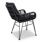 Victoria/Carlos Charcoal dining tuinset | 4 personen | teakhout + wicker | 180cm