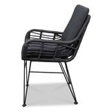Victoria/Carlos Charcoal dining tuinset | 4 personen | teakhout + wicker | 180cm