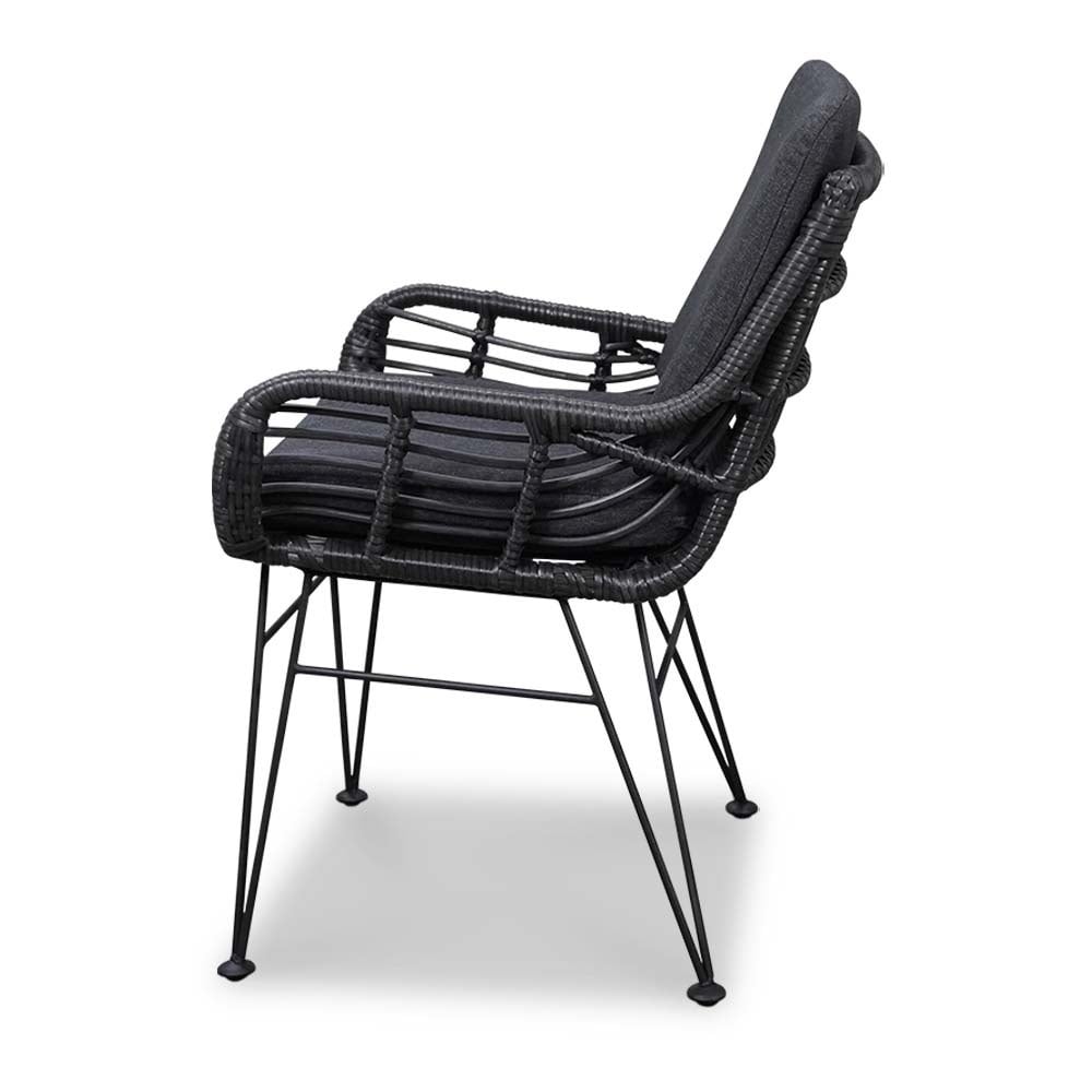 Victoria/Carlos Charcoal dining tuinset | 8 personen | teakhout + wicker | 300cm