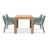 Victoria/Seville mint dining tuinset | 4 personen | teakhout + touw | 180cm