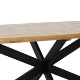 Salo dining tuintafel 6 personen | hardhout + staal | teaklook | 240cm Deens ovaal