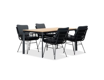 Arezzo/Carlos Charcoal dining tuinset | 4 personen |  | 160cm