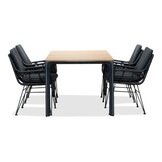Arezzo/Carlos Charcoal dining tuinset | 4 personen |  | 160cm