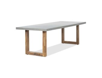 Lausanne dining tuintafel 6 personen | polystone + hardhout | betonlook | 250cm