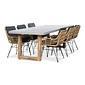 BUITEN living Lausanne/Carlos Antraciet dining tuinset | 6 personen | betonlook + wicker | 250cm