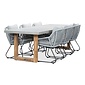 BUITEN living Lausanne/Portofino grijs dining tuinset | 6 personen | betonlook + touw | 250 cm