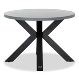 Stockholm/Portofino grijs dining tuinset | 6 personen | betonlook + touw | 200cm ovaal