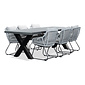 BUITEN living Lyon/Portofino grijs dining tuinset | 6 personen | betonlook + touw | 250cm