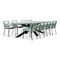 BUITEN living Stockholm/Seville mint dining tuinset | 8 personen | betonlook + touw | 280cm ovaal