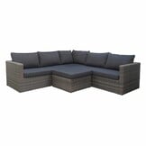 P - Roma hoek loungeset 4-delig | wicker | 230x230cm | Kobo Grey