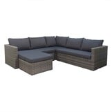 P - Roma hoek loungeset 4-delig | wicker | 230x230cm | Kobo Grey