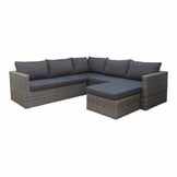 P - Roma hoek loungeset 4-delig | wicker | 230x230cm | Kobo Grey