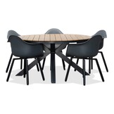 Arezzo/Montreux dining tuinset | 5 personen | aluminium + polywood | 150cm rond