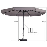 Syros luxe parasol Ø350cm | taupe