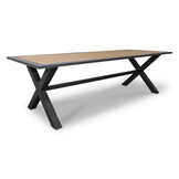 Rome dining tuintafel 6 personen | polywood + aluminium | Natural Wood | 250cm