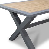 Rome dining tuintafel 6 personen | polywood + aluminium | Natural Wood | 250cm