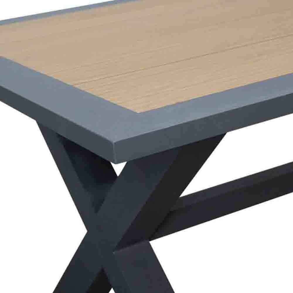 Rome dining tuintafel 6 personen | polywood + aluminium | Natural Wood | 250cm