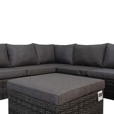 Nashville luxe hoek loungeset 4-delig | wicker | 255x255cm | Falcon Grey