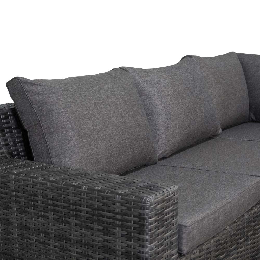 Nashville luxe hoek loungeset 4-delig | wicker | 255x255cm | Falcon Grey