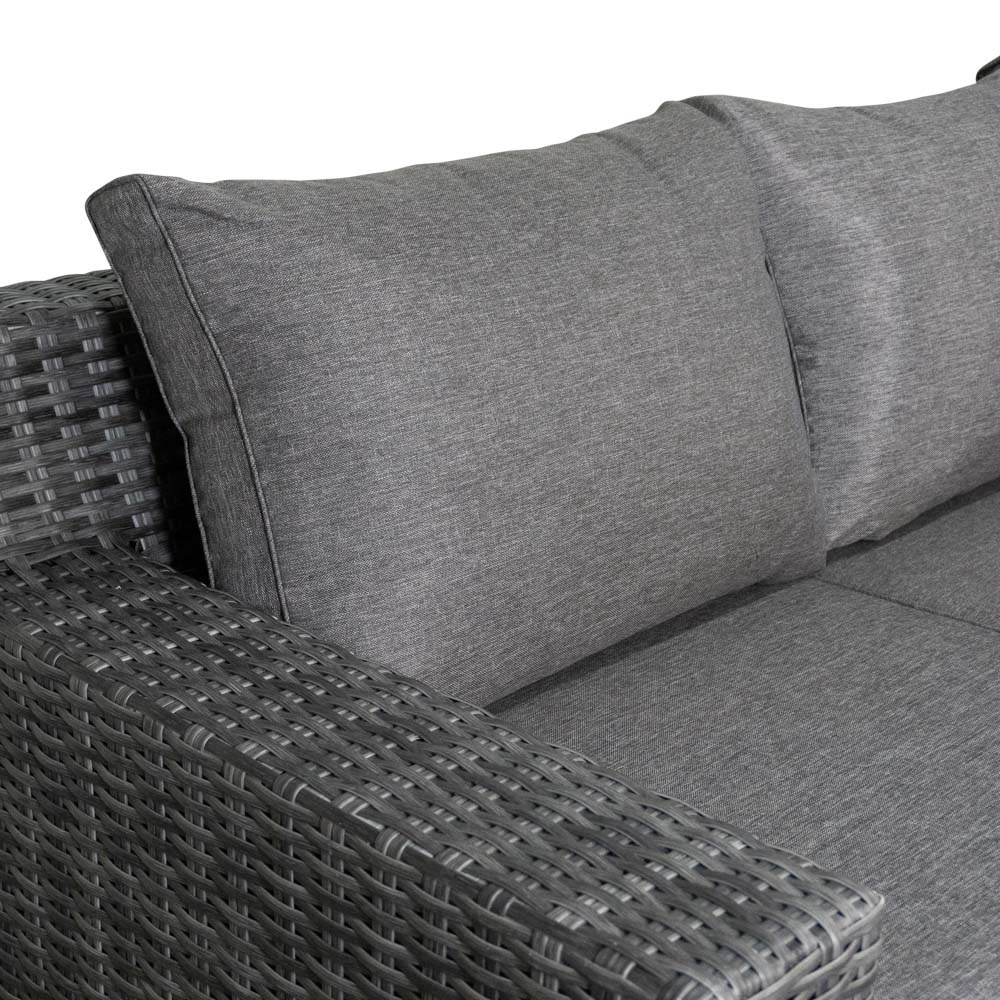 Nashville luxe hoek loungeset 4-delig | wicker | 255x255cm | Falcon Grey