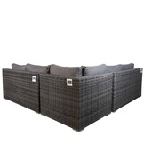 Nashville luxe hoek loungeset 4-delig | wicker | 255x255cm | Falcon Grey