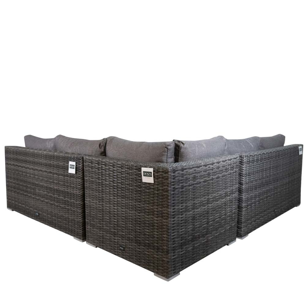 Nashville luxe hoek loungeset 4-delig | wicker | 255x255cm | Falcon Grey